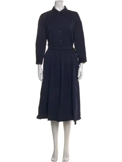 Pre-owned Tory Burch Midi Length Dress In Blue