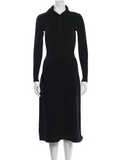 Pre-owned Tory Burch Midi Length Dress In Blue
