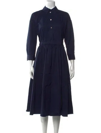 Pre-owned Tory Burch Midi Length Dress In Blue