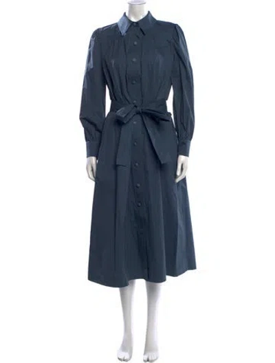 Pre-owned Tory Burch Midi Length Dress In Blue
