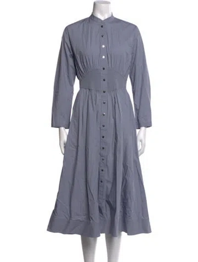 Pre-owned Tory Burch Midi Length Dress In Blue