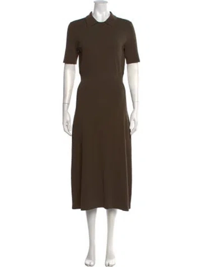Pre-owned Tory Burch Midi Length Dress In Brown