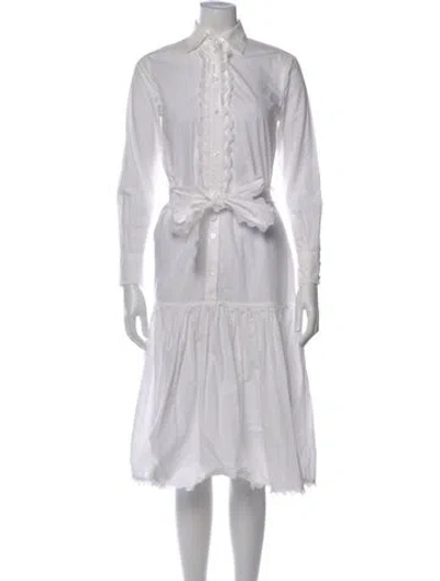 Pre-owned Tory Burch Midi Length Dress In Gray