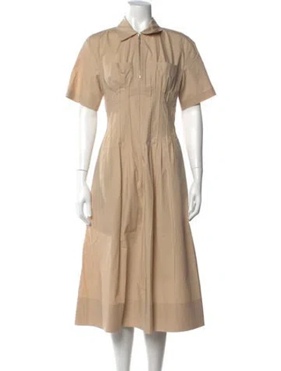 Pre-owned Tory Burch Midi Length Dress In Neutrals