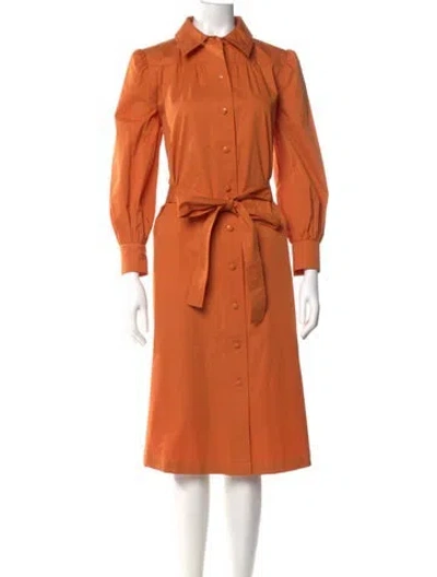 Pre-owned Tory Burch Midi Length Dress In Orange