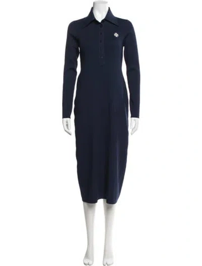 Pre-owned Tory Burch Midi Length Dress W/ Tags In Blue