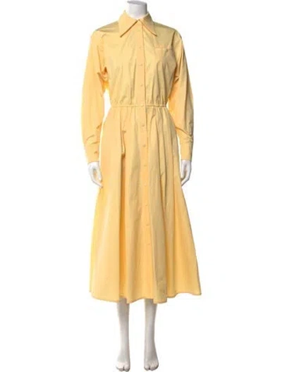 Pre-owned Tory Burch Midi Length Dress W/ Tags In Yellow