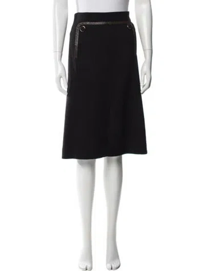 Pre-owned Tory Burch Midi Length Skirt In Black