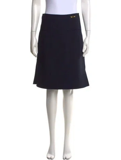 Pre-owned Tory Burch Midi Length Skirt In Black