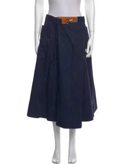 Pre-owned Tory Burch Midi Length Skirt In Blue