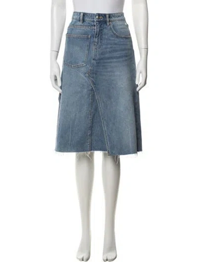 Pre-owned Tory Burch Midi Length Skirt In Blue