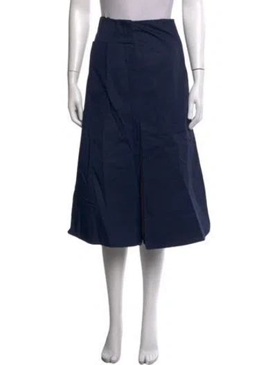 Pre-owned Tory Burch Midi Length Skirt In Blue