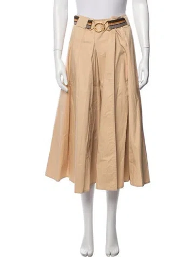Pre-owned Tory Burch Midi Length Skirt In Brown