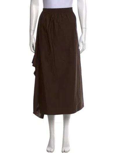 Pre-owned Tory Burch Midi Length Skirt In Brown
