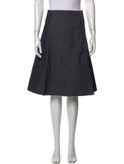 Pre-owned Tory Burch Midi Length Skirt In Grey