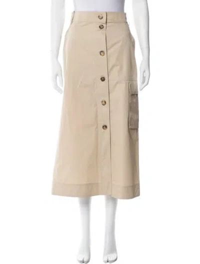 Pre-owned Tory Burch Midi Length Skirt In Neutral