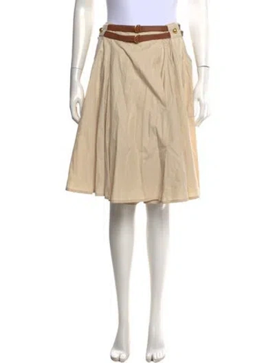 Pre-owned Tory Burch Midi Length Skirt In Neutral