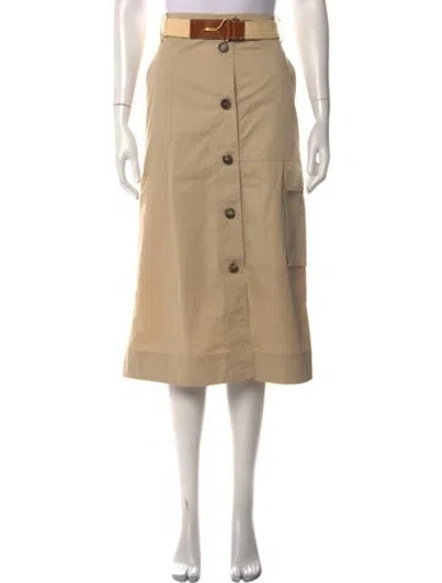 Pre-owned Tory Burch Midi Length Skirt In Neutrals