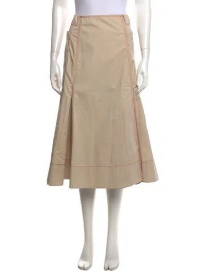Pre-owned Tory Burch Midi Length Skirt In Neutrals