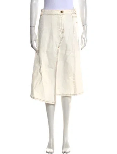 Pre-owned Tory Burch Midi Length Skirt In Neutrals