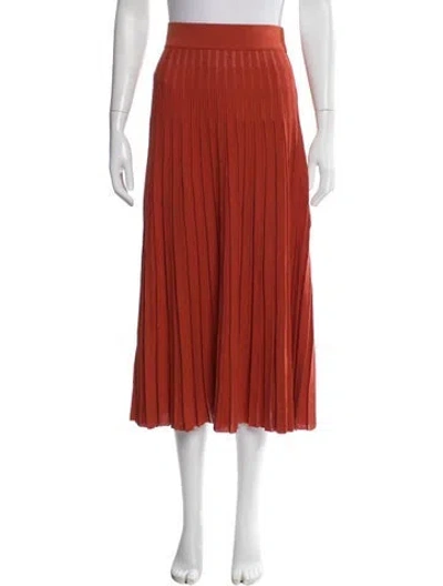 Pre-owned Tory Burch Midi Length Skirt In Orange