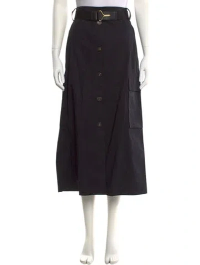 Pre-owned Tory Burch Midi Length Skirt W/ Tags In Black