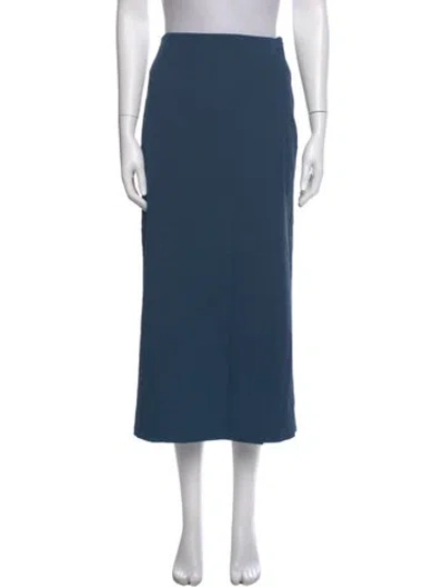 Pre-owned Tory Burch Midi Length Skirt W/ Tags In Blue