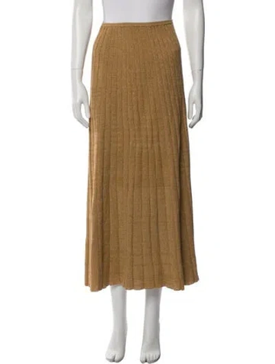 Pre-owned Tory Burch Midi Length Skirt W/ Tags In Neutral