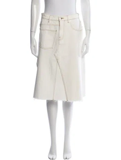 Pre-owned Tory Burch Midi Length Skirt W/ Tags In Neutral