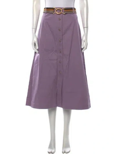 Pre-owned Tory Burch Midi Length Skirt W/ Tags In Purple