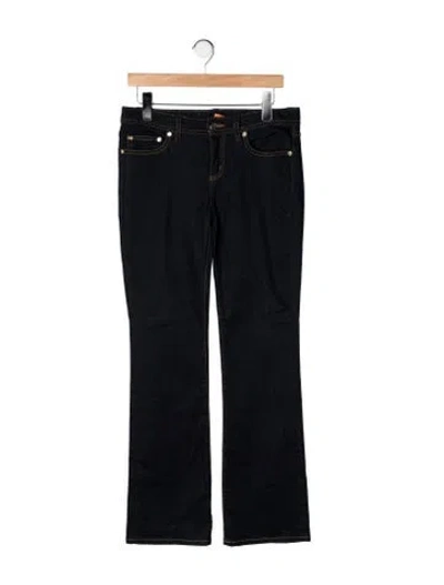 Pre-owned Tory Burch Mid-rise Flared Jeans In Black