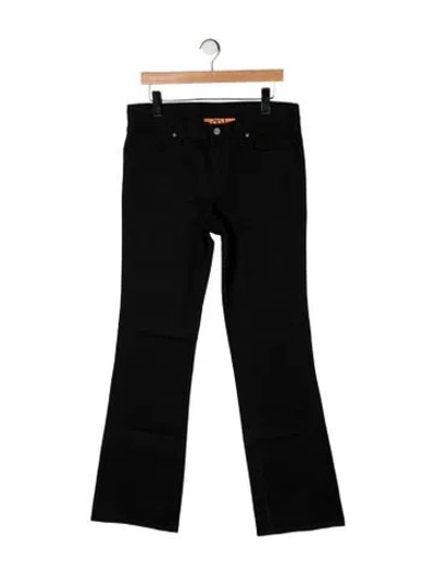 Pre-owned Tory Burch Mid-rise Flared Jeans In Black