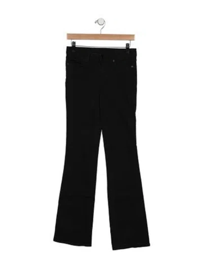 Pre-owned Tory Burch Mid-rise Flared Jeans In Black