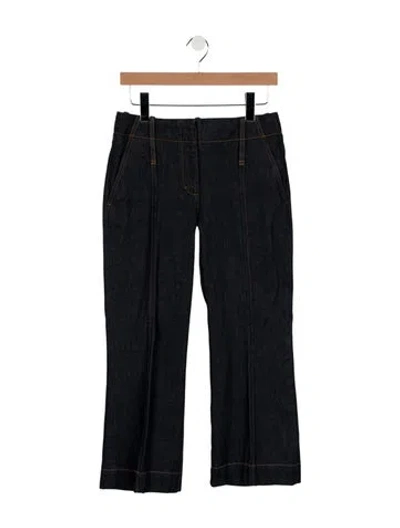 Pre-owned Tory Burch Mid-rise Flared Jeans In Blue