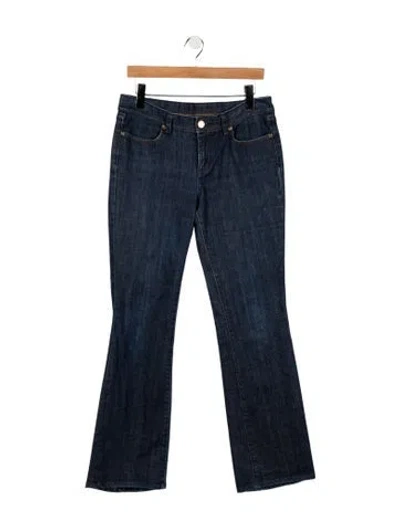 Pre-owned Tory Burch Mid-rise Flared Jeans In Blue