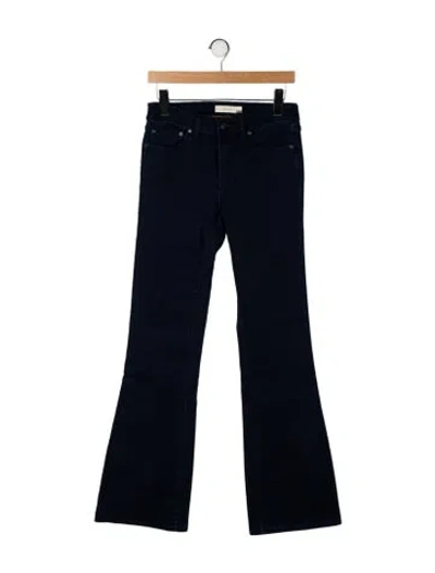 Pre-owned Tory Burch Mid-rise Flared Jeans In Blue
