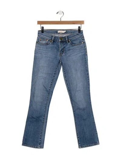 Pre-owned Tory Burch Mid-rise Flared Jeans In Blue