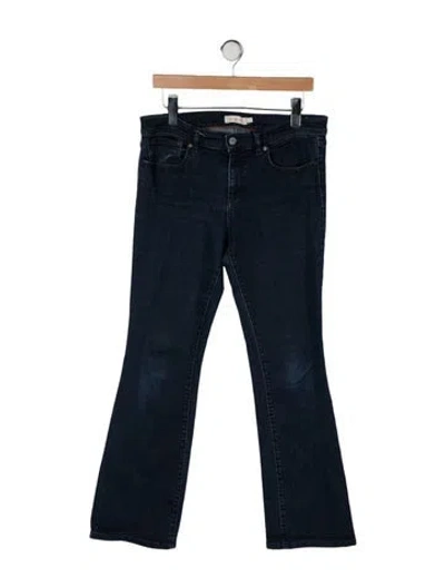Pre-owned Tory Burch Mid-rise Flared Jeans In Blue