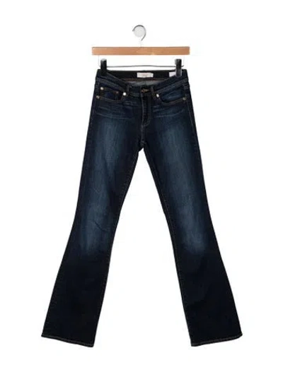 Pre-owned Tory Burch Mid-rise Flared Jeans In Blue