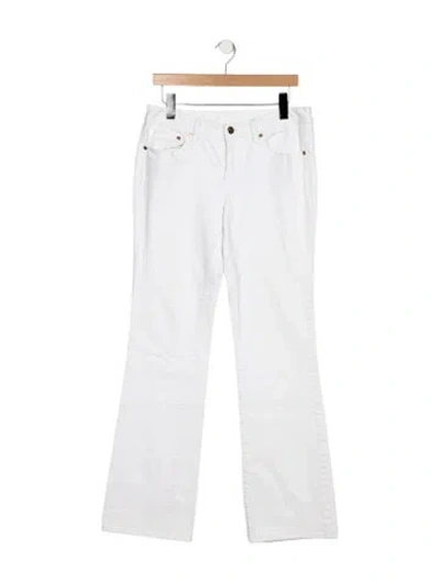 Pre-owned Tory Burch Mid-rise Flared Jeans In Blue