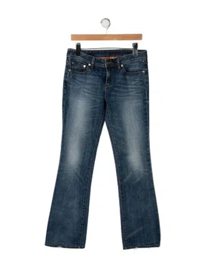 Pre-owned Tory Burch Mid-rise Flared Jeans In Blue