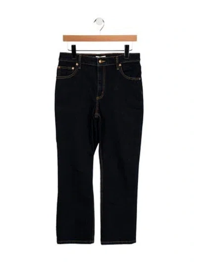 Pre-owned Tory Burch Mid-rise Flared Jeans In Blue
