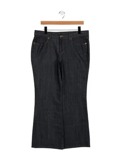 Pre-owned Tory Burch Mid-rise Flared Jeans In Blue