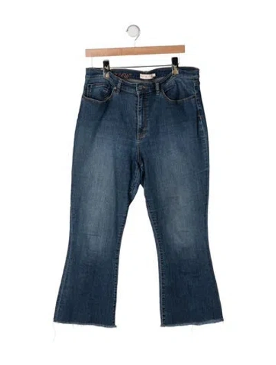 Pre-owned Tory Burch Mid-rise Flared Jeans In Blue