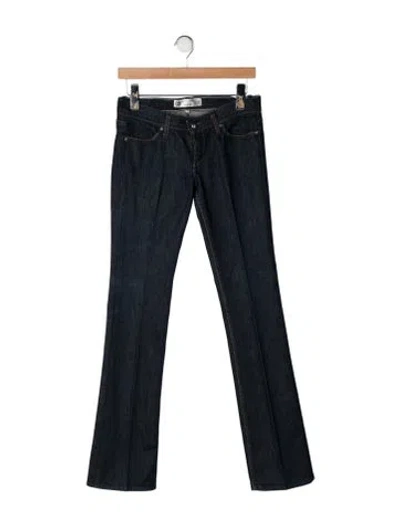 Pre-owned Tory Burch Mid-rise Flared Jeans In Blue
