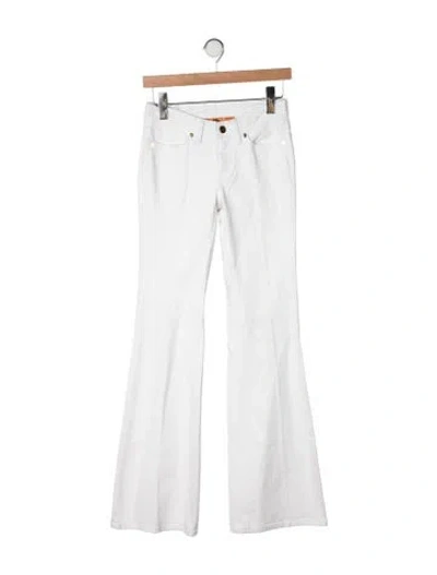 Pre-owned Tory Burch Mid-rise Flared Jeans In Neutrals