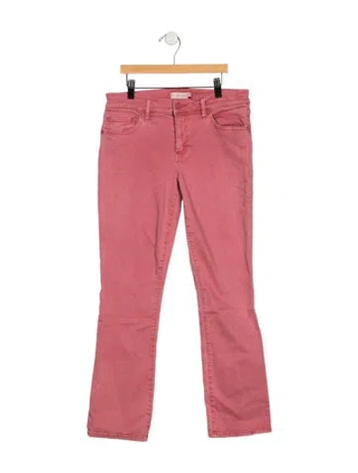 Pre-owned Tory Burch Mid-rise Flared Jeans In Pink