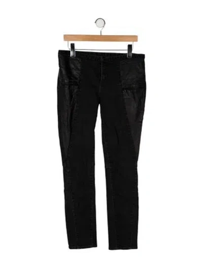 Pre-owned Tory Burch Mid-rise Skinny Leg Jeans In Black