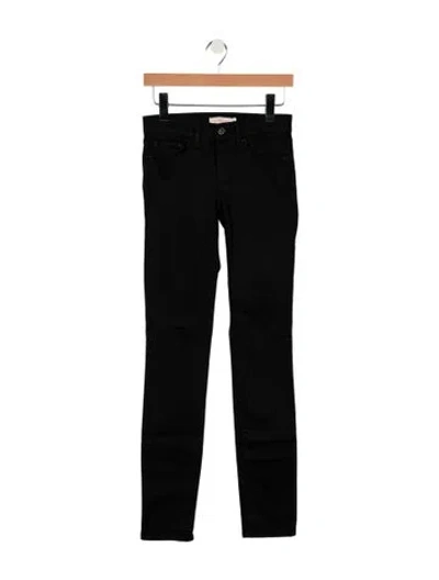 Pre-owned Tory Burch Mid-rise Skinny Leg Jeans In Black