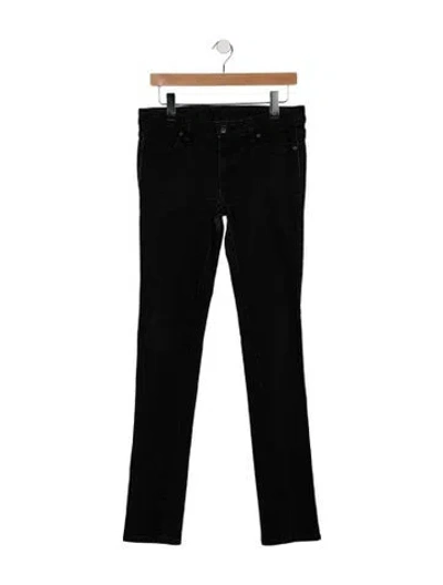 Pre-owned Tory Burch Mid-rise Skinny Leg Jeans In Black
